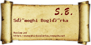 Sümeghi Boglárka névjegykártya